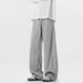 Men's Retro High Street Cargo Pants - Oversized Straight-Leg Joggers With Patchwork Design, Streetwear Essentials For Casual & Urban Style_viptrois.com