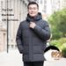 Pure Men's Jacket Short Thickened Winter Business Dad Style White Duck Down Plus Size Warm Coat Cold Resistant_viptrois.com
