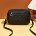 Women's Diamond Quilted Crossbody Bag - Large Capacity Camera Purse, Minimalist Style_viptrois.com