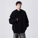 Loom High Street Solid Color Knit Men's Winter American Cleanfit Hooded Sweatshirt Cool And Handsome Sweater For Men_viptrois.com