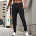 Men's Slim Fit Cropped Dress Pants Business Casual Solid Color Elastic Long Trousers_viptrois.com