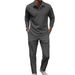 Breathable Jacquard Polo Set – Lapel Collar Summer Suit With Moisture-Wicking Trousers (Black/White/Gray/Army Green/Khaki/Navy, S-XXXL)_viptrois.com