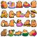 20 Capybara Cute Shoes Set Flower Shoe Buckle DIY Garden Shoe Accessories Accessories_viptrois.com