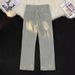 Men's Clothing American Jeans Men's Summer Thin American High Street Vibe Washed Holes Trendy Brand Loose Straight Casual Trousers_viptrois.com