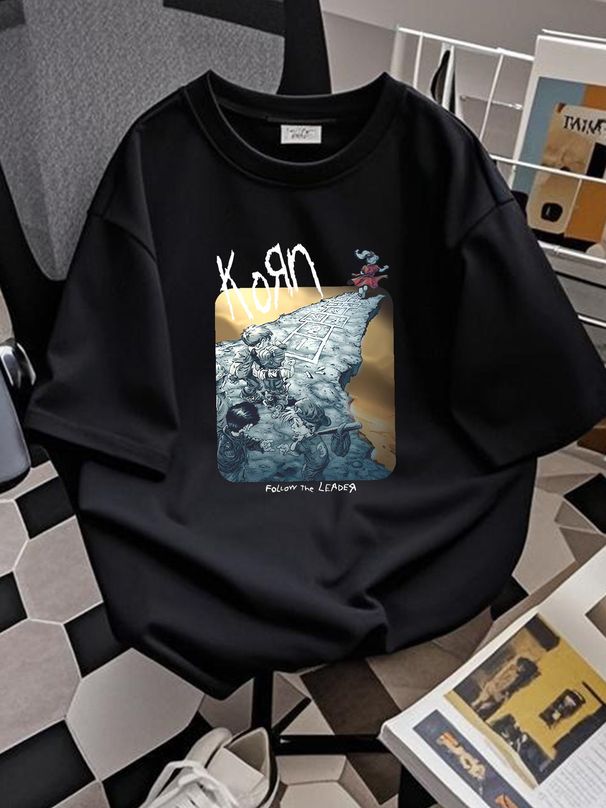Hot!! Design Vintage Metal Band #KORN T-shirt 1990s Short Sleeve Black S-5XL Versatile Top For Everyday Wear Casual Comfortable Soft Homme Fashion_viptrois.com