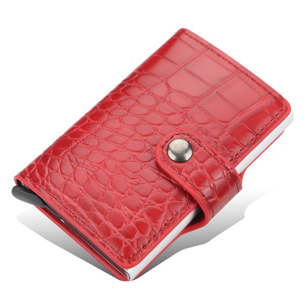 Card Holder Purse Wallets Men's Rfid Anti-degaussing Card Bag Short Alligator Buckle Automatic Pop-up Card Sleeve_viptrois.com