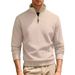 Men’s Jacquard Stand Collar Jacket – Stylish Loose-Fit Zip-Up Long Sleeve Top For Casual & Sporty Looks (S-XXXL, 5 Colors)_viptrois.com