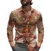 Christmas Mens Shirt Spring Single Breasted Lapel Design Shirt New Daily Fashion Casual Loose Comfortable Business Shirts Snowma_viptrois.com