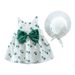 Kids’ Clothing New Summer Girls Cherry Print Bow Dress With Hat_viptrois.com