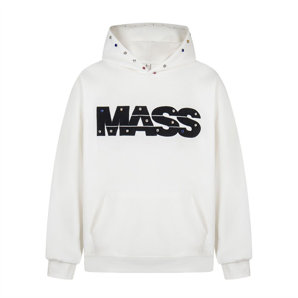 High Street Design Colorful Diamond Letter Embroidery Loose Hoodie Men's Vibe Trendy Fashion Autumn Winter Pullover_viptrois.com