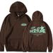 DOWN TO LUCK Pullover Winter High Street Round Neck Fleece Girl Sweatshirt Hoodie_viptrois.com