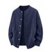 Pure 2025 Autumn Winter Round Neck Thick Jacquard Loose Acrylic Knitted Cardigan For Men Youthful And Energetic_viptrois.com