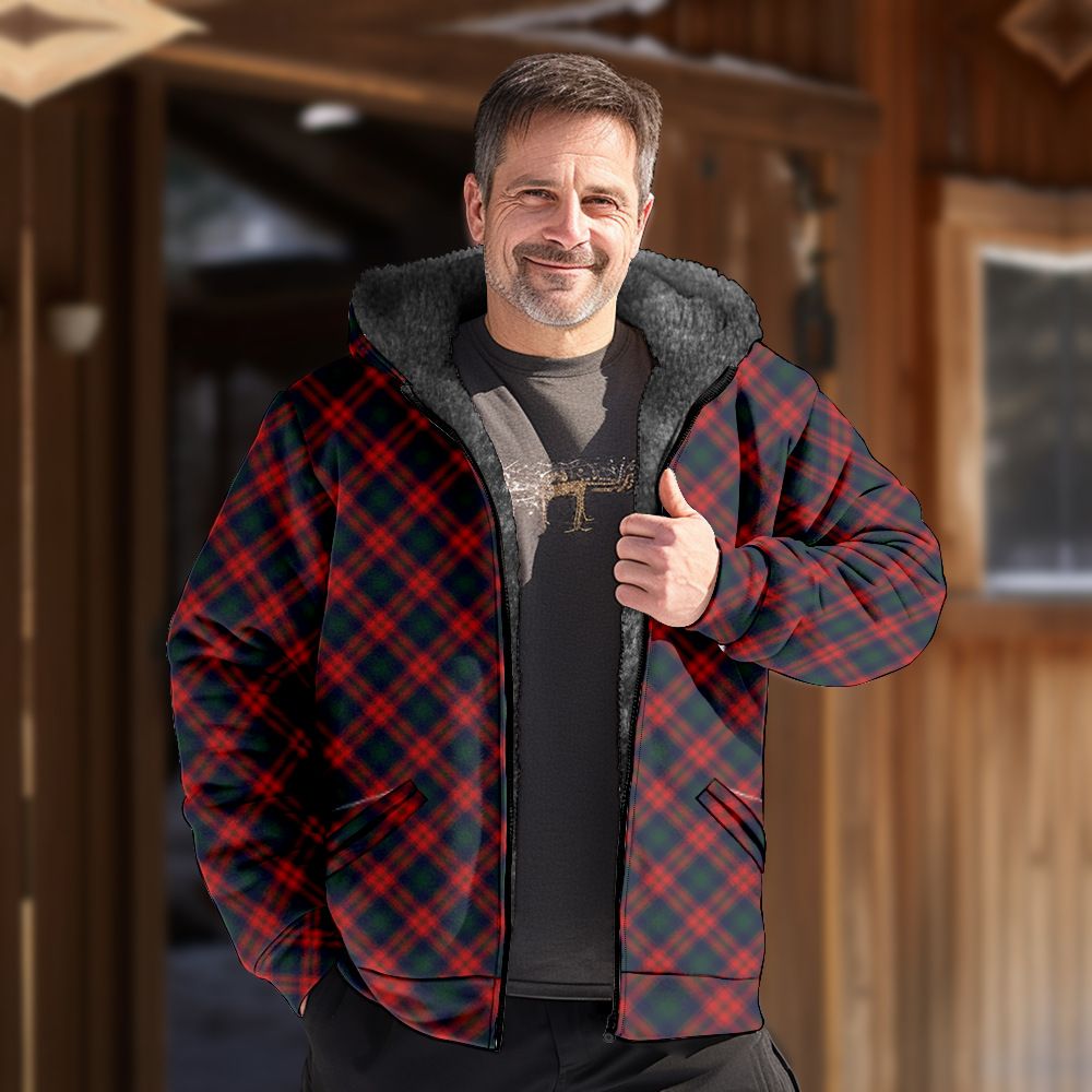 Men's Winter Fleece Lined Hooded Jacket With 3d Digital Print, Warm & Stylish, Multiple Patterns & Plaid Designs_viptrois.com