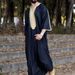 Men's moslem new navy blue embroidered long shirt in stock black muslim robe 1134997 embroidered same style_viptrois.com