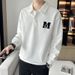 Pulse Autumn Turn-down Collar Sweatshirt Men 2025 New Trendy Brand Embroidered Loose Polo Shirt Men's Jacket Versatile Casual_viptrois.com