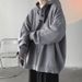 1 Hooded Turtleneck Sweater Men, Loose Fit, Lazy Style, Autumn And Winter, Japanese Retro Thick Knitted Cardigan For_viptrois.com