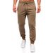 Spring And Autumn New Men's Solid Color Casual Sports Running Pants With Drawstring Elastic Waist Leggings_viptrois.com