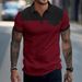 Men's Clothing Short Sleeved Splicing Waffle Pocket Polo Shirt Lapel Casual Men's Wear_viptrois.com