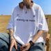 Short Sleeved Men's Pure Cotton Base T-shirt Trendy Brand Trend 2025 New Item_viptrois.com
