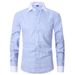 Men's Clothing Spring And Summer New Shirt Men's Iron Free Long Sleeved Shirt Hot Selling Solid Color Striped Inch Shirt_viptrois.com