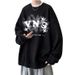 Autumn New Hoodie Retro Round Neck Pullover Top Loose Casual Jacket_viptrois.com