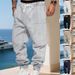 Men's Clothing Loose Sports Jogging Casual Jacquard Sweatpants Winter Casual Jogger Pants With Elastic Cuffs Loose Fit Comfortable Athletic Trousers_viptrois.com