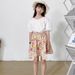 Mother & Kids D's New Children's Skirts Girls Small Floral Skirts Baby Small Floral Waist Skirts Dresses_viptrois.com