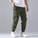 Men's Cargo Pants Workwear Casual Multi-Pocket Outdoor Trousers Durable Polyester Straight Fit For All Seasons_viptrois.com