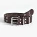 2025 Korean Style Hollow Punk Casual Fashion Star Eyelet Decor Double Row Belt For Women_viptrois.com