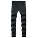 Men's printed jeans Youth stretch slim pants_viptrois.com
