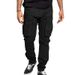 Men's Summer New Loose Workwear Pants Drawstring Multi-Pocket Straight Leg Pants_viptrois.com
