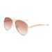Metal Double Beam Aviator Sunglasses Curved Legs Cross Border Personality Trend Driving Sunglasses_viptrois.com