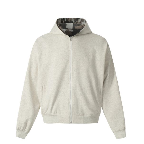Reversible Camouflage Zipper Jacket High Street Spring And Autumn Men's Loose Casual Hooded Cardigan Sweatshirt Two-Way_viptrois.com