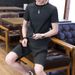 Summer Suit Men's Trendy Brand Casual Sports Short-sleeved Shorts Men's Clothing Set With Handsome Youth Ice Silk Clothes_viptrois.com