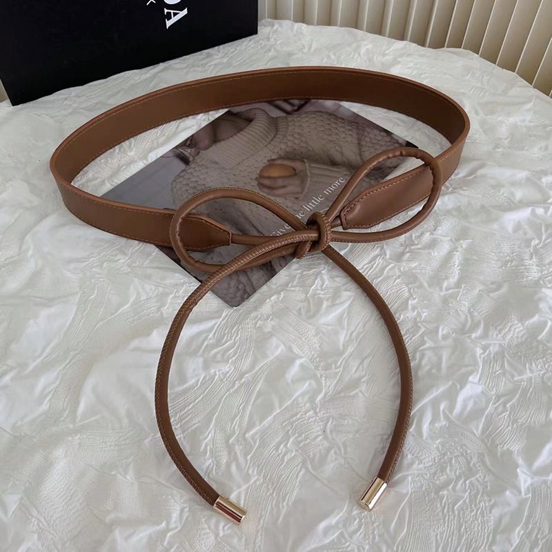 New Knot Belt Women's Simple And Versatile Strap Decoration Dress With Sweater Coat Small Belt Women_viptrois.com