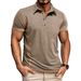 Men's Clothing Summer Men's Short Sleeved Lapel Solid Color Casual Men's Polo Shirt_viptrois.com