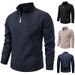 Men's Winter Knit Sweater Jacket With Stand Collar & Fleece Lining – Stylish Casual Pullover For Urban Fashion_viptrois.com