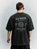 Men's Clothing Heavy Washed Cotton Short Sleeved T Shirt Casual Trend Unisex Summer Ins Black Round Neck Top Trendy Versatile Half Sleeve_viptrois.com