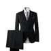 Men's Slim Fit Wedding Suit Set – Single-Button Notch Lapel Blazer With Pinstripes, Groom & Groomsmen Formal Attire (Black/Mist Gray Stripe)_viptrois.com