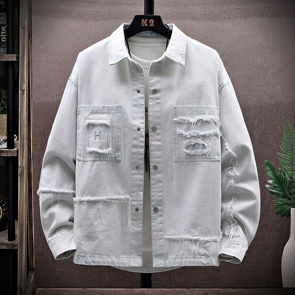 Destructive Denim In Spring And Autumn 2025 New Workwear Men, Trendy Brand Teenagers, Handsome Jacket For Men_viptrois.com
