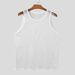 Men's Clothing Men's Sports Solid Color Mesh Top Thin Sleeveless Slim Sexy Transparent Vest_viptrois.com