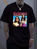 Madison Vintage Style 90s Bootleg T Shirt Beer Silence Between Songs Versatile Streetwear Fashion Comfortable Unisex Top For Everyday Wear Stylish_viptrois.com