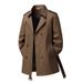 Pulse Double-breasted Mid-length Trench Coat Men's British Style Overcoat Autumn Winter Lace-up Jacket_viptrois.com