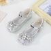 Girls' Leather shoes high heel 2023 new autumn sequins flash fashion little girl Crystal Princess shoes factory direct sales_viptrois.com