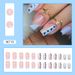 Nails Art & Tools Blue And White Triangle French Style With Love Spots Stitching Pink Square Armour Glitter Nails Wearing Armour Products_viptrois.com