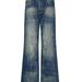 American Washed Micro Flared Jeans Men's Summer Trend Brand Loose Straight Leg High Street Vibe Long Pants_viptrois.com