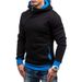 Men's Autumn And Winter New Hooded Sweater, Pullover Men's Diagonal Zipper Hooded Sweater, Multi-color_viptrois.com