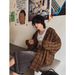 American Style Physical Sunscreen Textured Plaid 2026 New For Men And Women Summer Thin Couple Versatile T-Shirt_viptrois.com