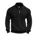 Men's Clothing American Retro Casual Stand Up Collar Zipper Pullover Loose Knitted Heavy Stitching Jacquard Autumn And Winter Long Sleeved Sweatshirt_viptrois.com
