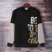 Pure Pure 2025 Autumn New Men's Loose Korean Style Round Neck Pullover Sweatshirt Long Sleeve Sports Base Shirt_viptrois.com